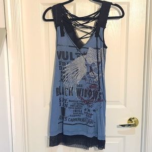 Salvage Medium studded and rhinestone detail Dress